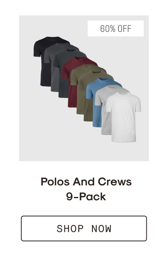 Polos and Crews 9-pack