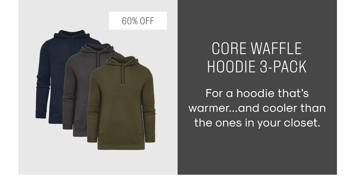 Core Waffle Hoodie 3-Pack